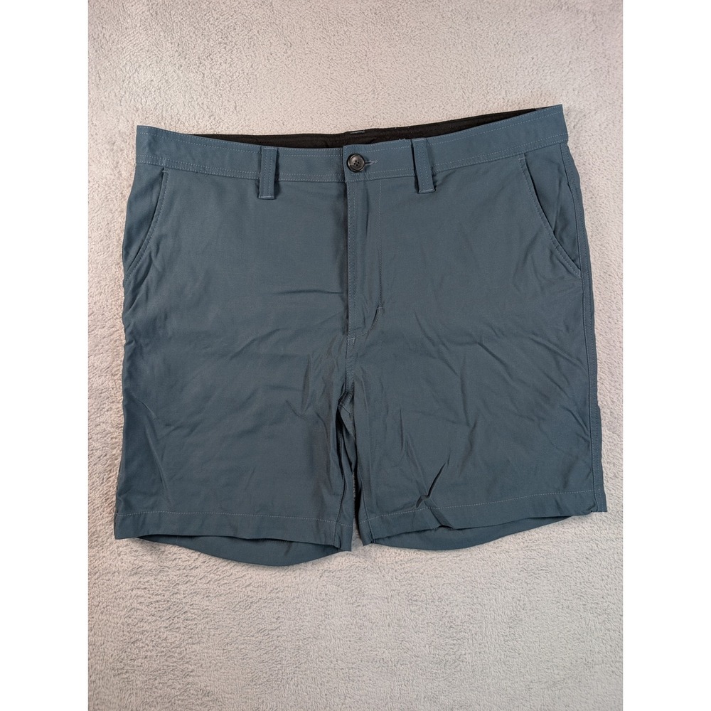 Prana Zion Shorts Mens 38 Blue Gray Slate Stretch Hiking Outdoor‎ 1965021 7in